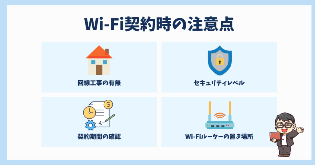 Wi-Fi契約時の注意点